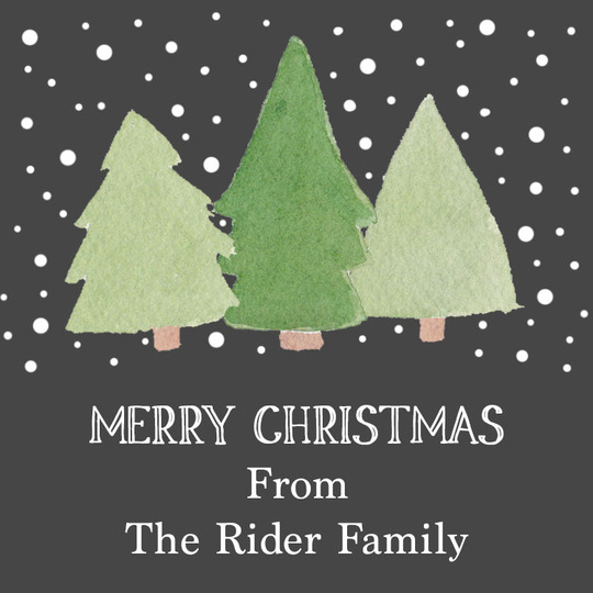 Trio of Trees Holidays Gift Stickers